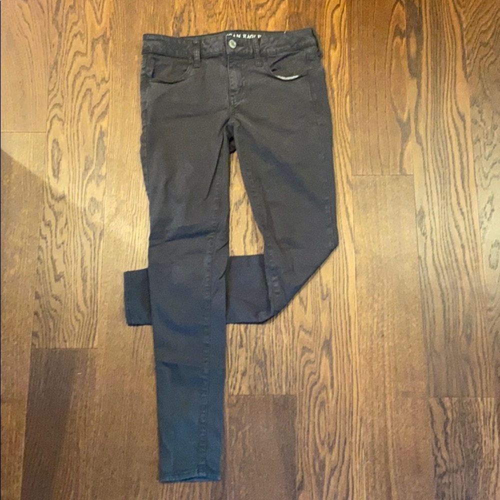 Army-fatigue green skinnies